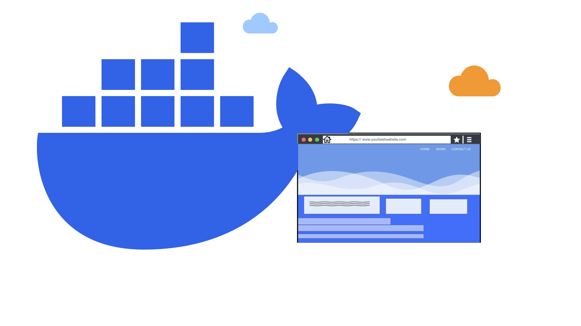 Web Hosting with Docker Container graphic