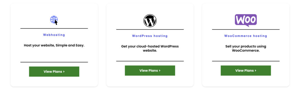 Web Hosting plans